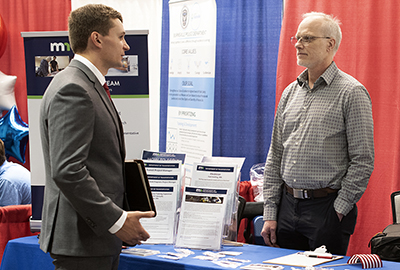 Photo: Bruce Tanquist at Veterans Job Fair.